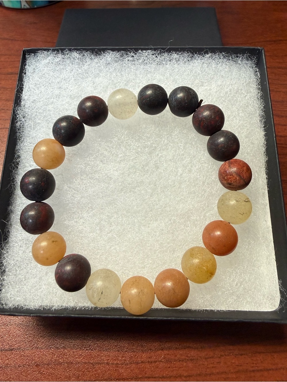 Mookaite Jasper Beaded Stretch Bracelet